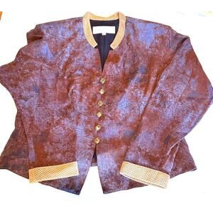 VTG Dorothy Schoelen Platinum Purple Gold Tiger Set Size 12